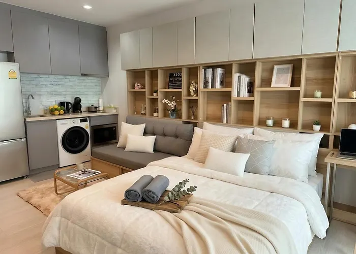 公寓 Warm Wood Oasis Next To Bts Thong Lo 曼谷